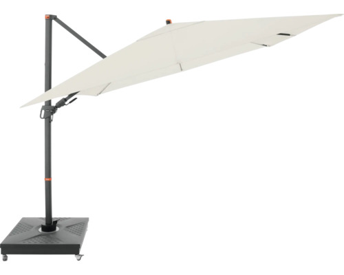 Vrijhangende parasol met grijze voet