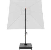 Vierkante parasol met voet voor de tuin