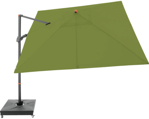 Vrijhangende parasol met parasolvoet voor de tuin