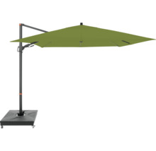 Vrijstaande parasol met parasolvoet op wielen