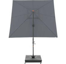 Vierkante parasol met voet voor buiten