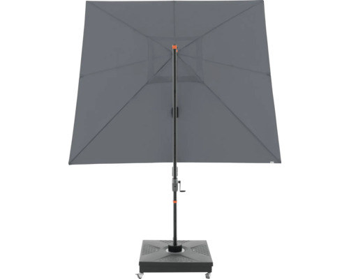 Vierkante parasol met voet voor buiten