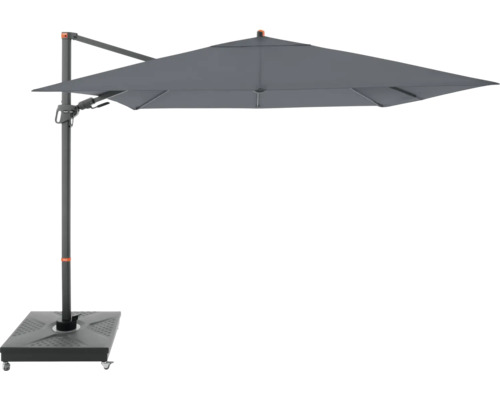 Vrijhangende parasol met voet voor buiten