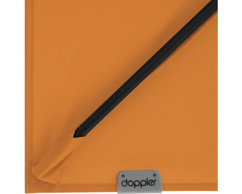 Doppler logo op een parasol