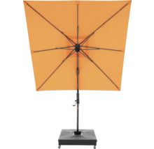 Vierkante parasol met voet