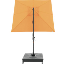 Rechthoekige parasol met slinger en voet