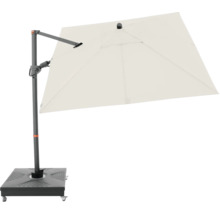 Vrijhangende parasol met parasolvoet op wielen