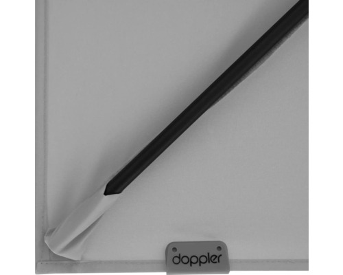 Doppler logo op een parasol