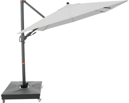 Vrijhangende parasol met voet en wielen voor buiten