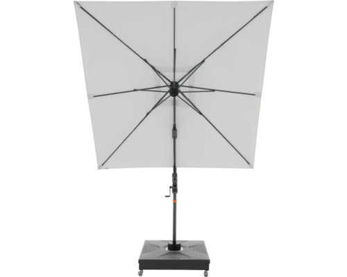 Vierkante parasol met voet