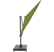 Vrijhangende parasol met rechthoekig doek en voet