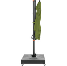 Gesloten tuimelparasol met voet