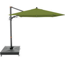 Vrijhangende parasol met voet en draaihendel