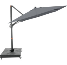 Vrijhangende parasol met voet en wielen