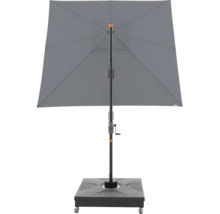 Vierkante parasol met voet
