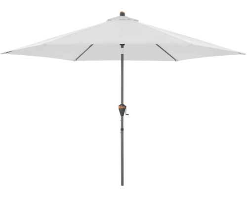 DOPPLER Parasol Myzone grijs Ø 305 cm Vierkante tuinzonneparasol voor buiten