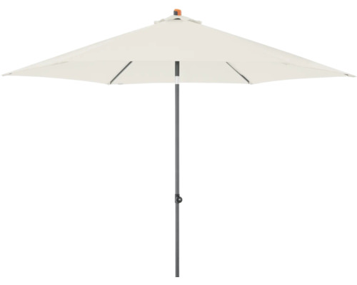 DOPPLER Parasol Myzone Push antraciet beige Ø 300 cm Open vierkante parasol met grijs frame