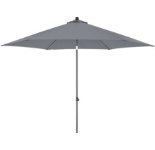 Grijze tuinscherm met middenstok