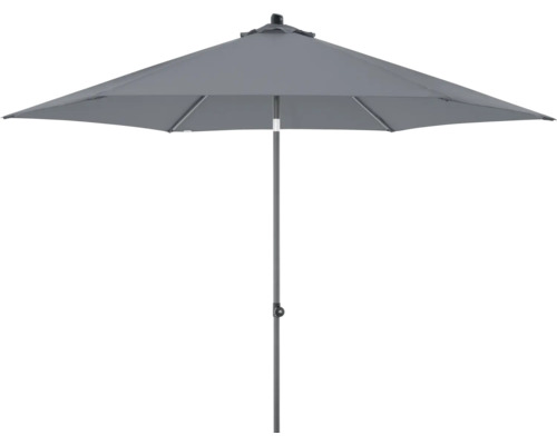 DOPPLER Parasol Myzone Push antraciet Ø 300 cm Grijze tuinscherm met middenstok