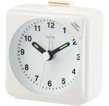 Witte Hama wekker met analoge display
