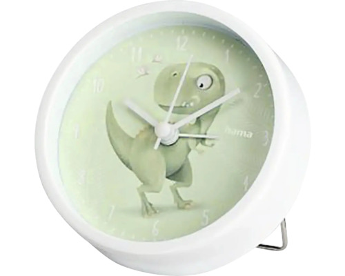 HAMA Wekker Happy Dino wit groen ø 9,2 cm