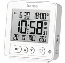 Hama radiogestuurde wekker met digitale weergave van tijd, datum en temperatuur