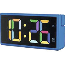 Digitale wekker met meerkleurige display