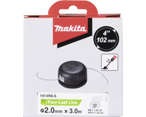 Makita draadspoel met een diameter van 102 millimeter op een productverpakking