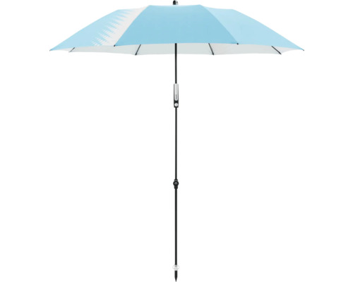 DOPPLER Parasol Expert zilver Ø 160 cm Lichtblauwe parasol