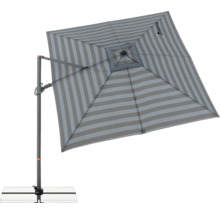 Vrijhangende parasol met streepmotief