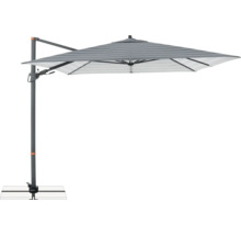 Vrijhangende parasol met horizontale strepen