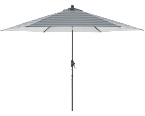 DOPPLER Parasol Myzone antraciet blauw Ø 305 cm Parasol met horizontale strepen