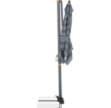 Gesloten zweefparasol met beugel