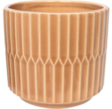 Keramische bloempot met geometrisch patroon