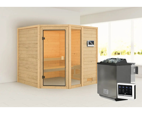 Sauna met saunakachel en besturing