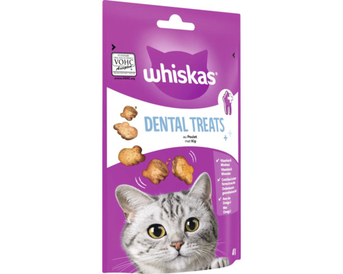 WHISKAS Kattensnack dentalbites kip 40 g