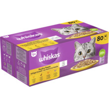 Whiskas kattenvoer gevogelte selectie, 80 stuks