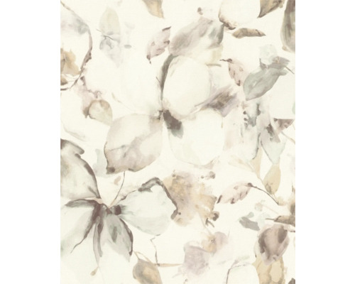 RASCH Vliesbehang 481235 Florentine IV magnolia crème Behang met bloemachtig aquarelpatroon