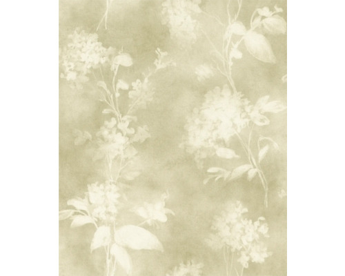 RASCH Vliesbehang 481402 Florentine IV bloesem groen Behang met bloemmotief