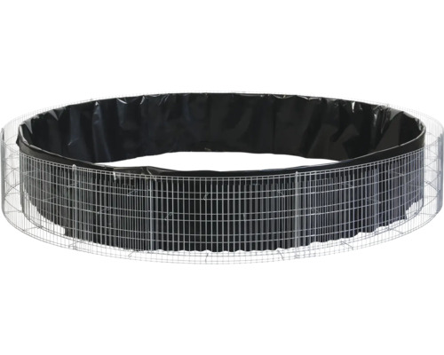 Ronde vijver met gaas en vijverfolie