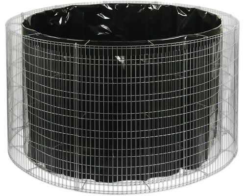 Gabionen hoog bed met plantfolie