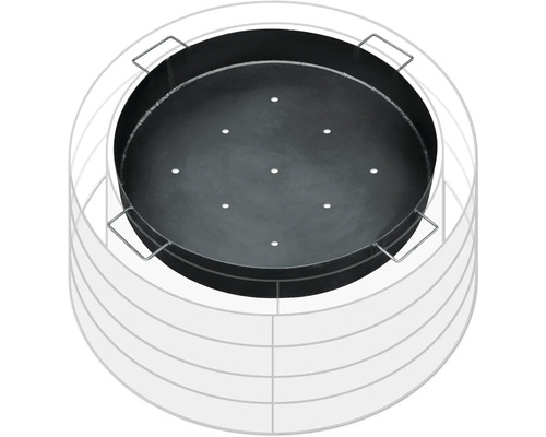 Vuurschaal inzetstuk met handgrepen en gaten