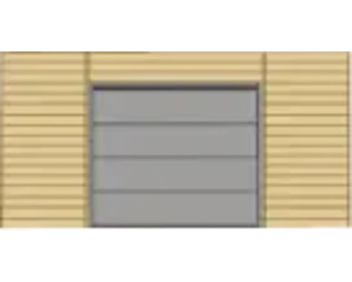 Gesloten garagedeur met horizontale panelen