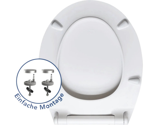 Toiletdeksel van kunststof met eenvoudige montage