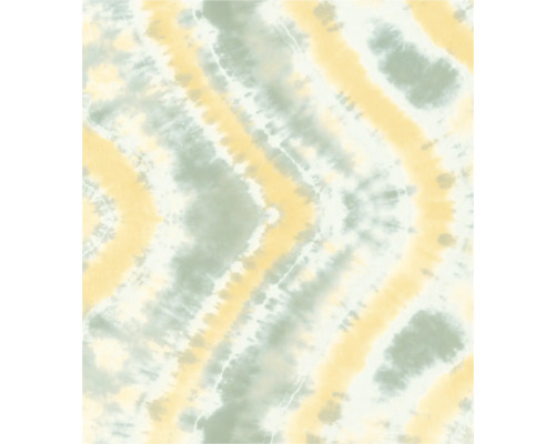 RASCH Fotobehang vlies 367645 Beachhouse tie dye groen Abstract stoffen patroon met chevron ontwerp voor doe-het-zelfprojecten