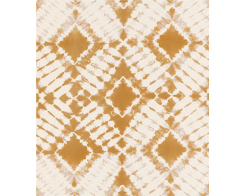 RASCH Fotobehang vlies 367676 Beachhouse tie dye oranje Stofpatroon met geometrisch ruitmotief