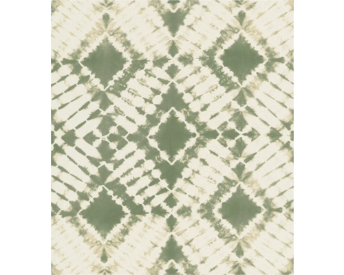 RASCH Fotobehang vlies 367683 Beachhouse tie dye groen Behang met ruitpatroon