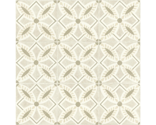RASCH Vliesbehang 410266 Beachhouse mozaïek tegels beige Tegelpatroon met bloemmotief voor wand en vloer