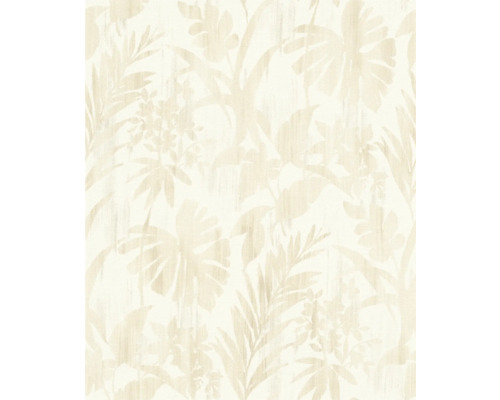 RASCH Vliesbehang 410570 Beachhouse bladeren beige Behang met plantenpatroon