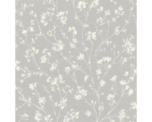 RASCH Vliesbehang 463828 Country Charme bloesem grijs Behang met bloemmotief voor wanddecoratie